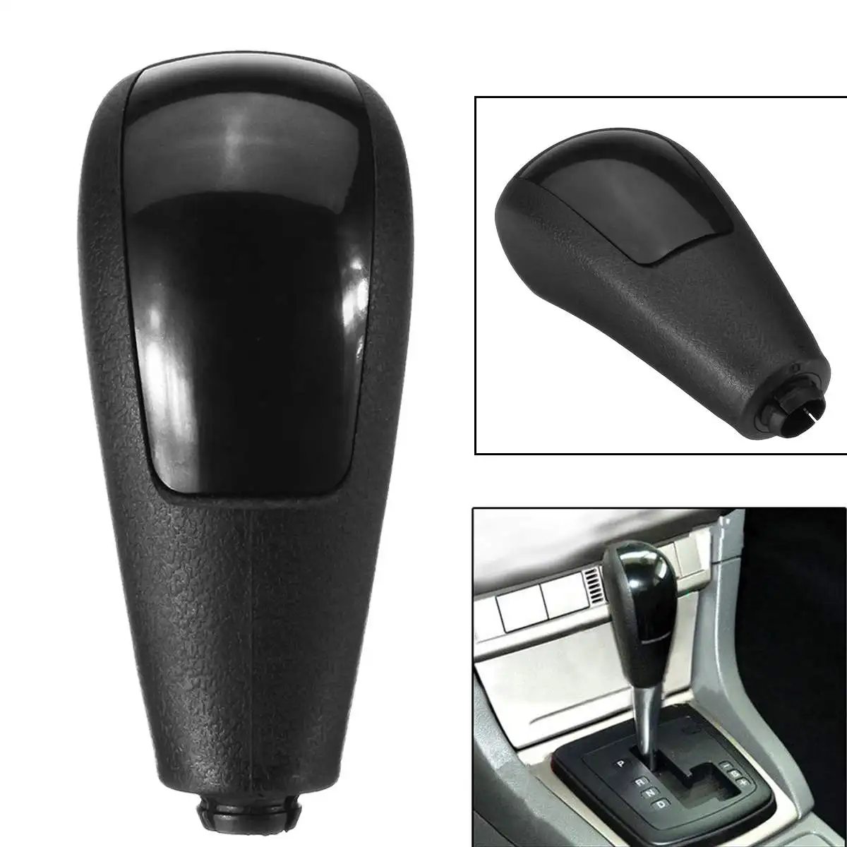 High quality Leather 6 Speed Gear Shift Knob Stick Black Gear Shift Knob for Ford for Focus MK2 for Fiesta 2005-2012 Automatic