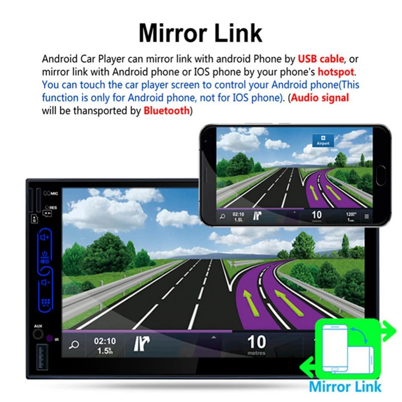 Android 6 0 Автомобильный 7-дюймовый емкостный экран gps-навигация dvd-плеер Fm/Am/Rds радио
