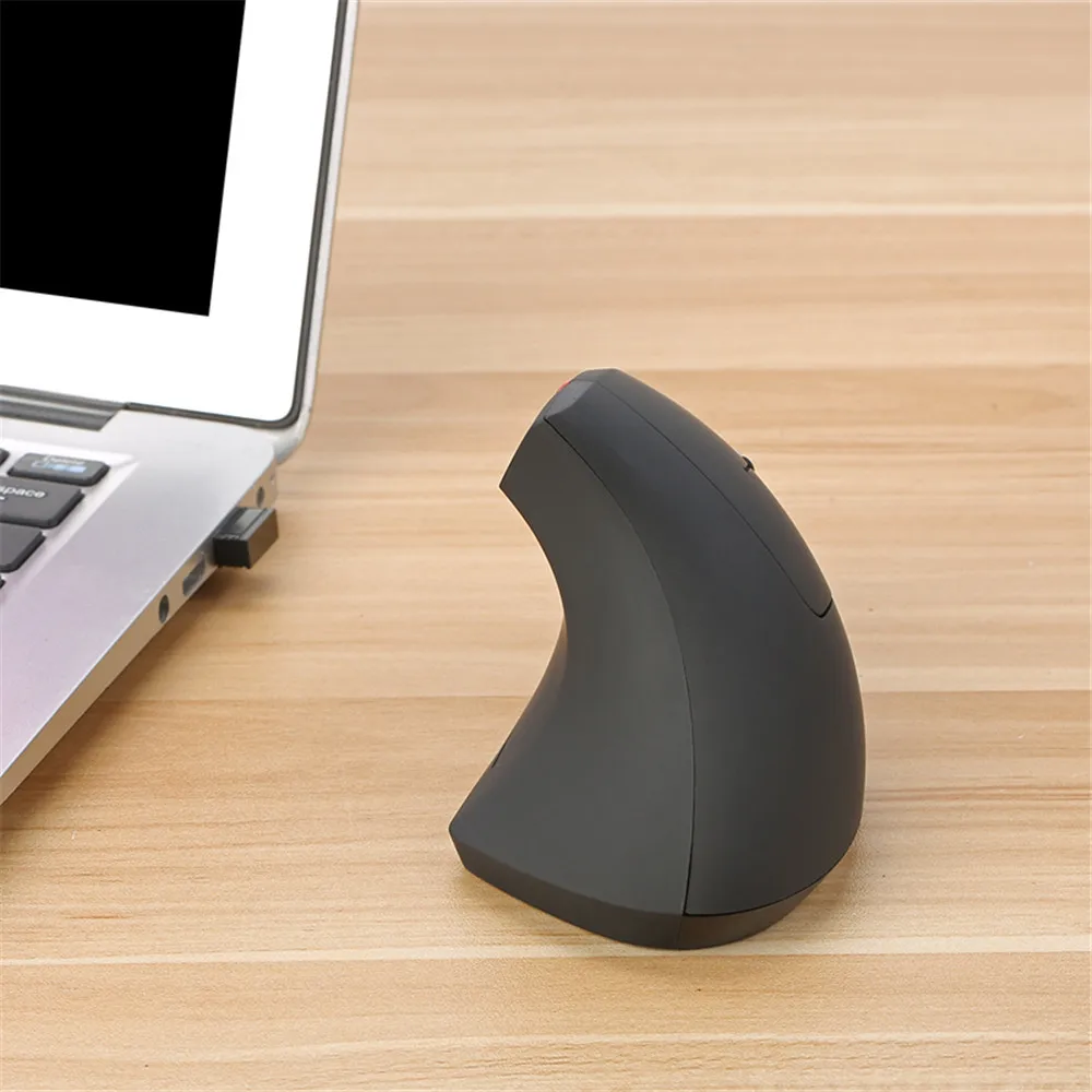 HXSJ vertical mouse 2.4G wireless rechargeable built-in 600 mA battery adjustable 2400dpi suitable for office games | Компьютеры и
