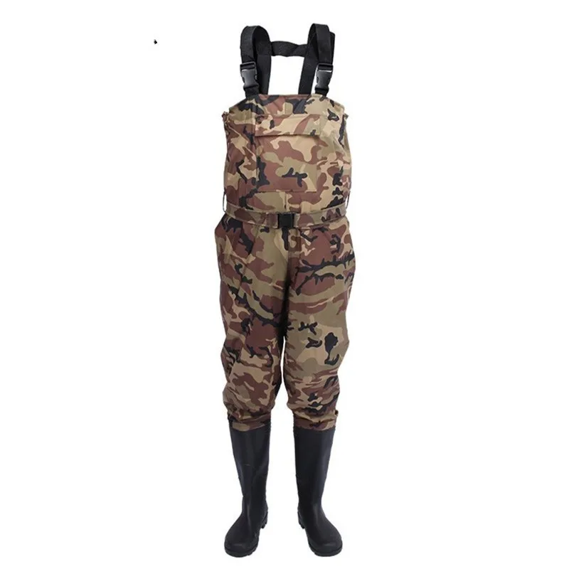 

Outdoor Camouflage Hunting Farming pants Euro 38-47 Men Waterproof Anti-wear Waders Pants Boots Fishing Suspender Jumpsuit A9252