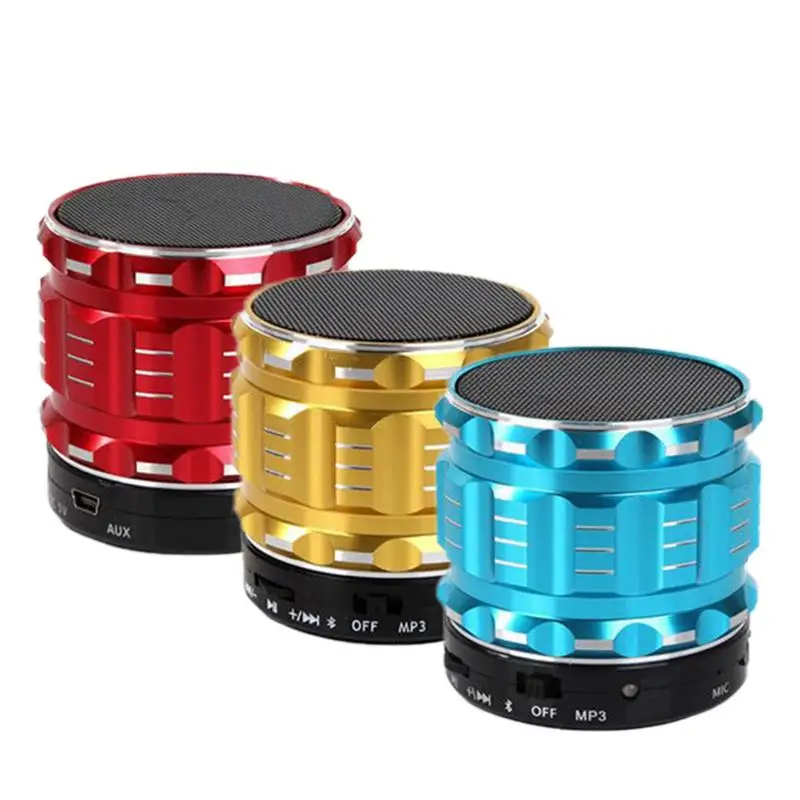 Metal Wireless Bluetooth Speaker Mini Hands-free Dialogue Mobile Phones Tablets Universal Loundspeaker With USB Charging Cable |