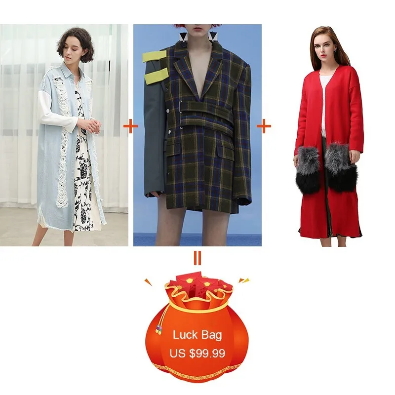 TWOTWINSTYLE 3 шт./лот распродажа рваное джинсовое пальто с дырками необычный клетчатый