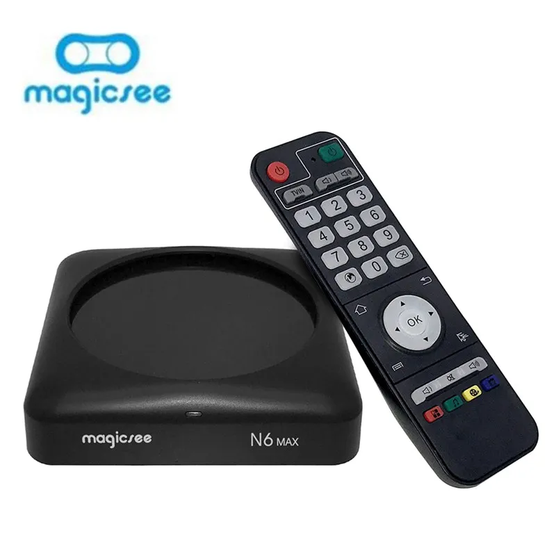 MAGICSEE N6 MAX tv Box Rockchip3399 4 ГБ/32 ГБ 2 г/5 GWiFi 1000 Мбит/с LAN USB3.0 OTG BT4.1 поддержка к H.265 ТВ