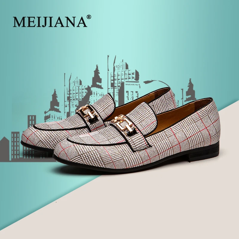 MEIJIANA/модные мокасины сезон весна-осень мужские лоферы брендовая Повседневная