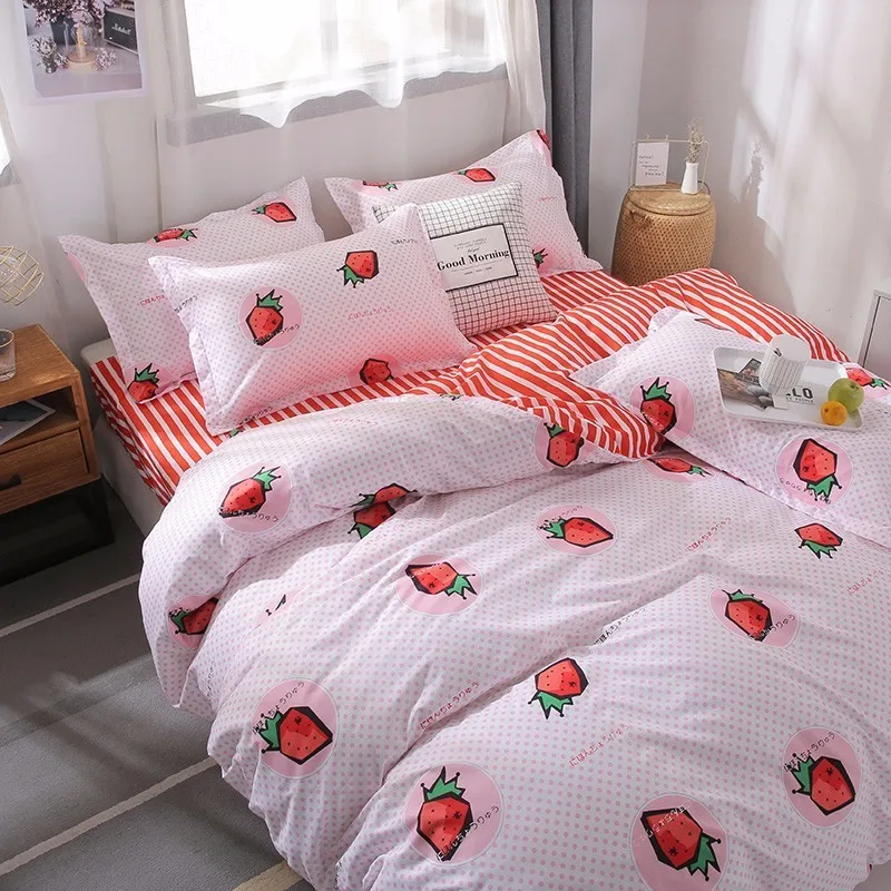 

Home Textiles Classic Fashion Boy Teens Bedding Set 4pcs King Queen Twin Size Kids Bedlinen Pillowcase Bed Sheet Duvet Cover