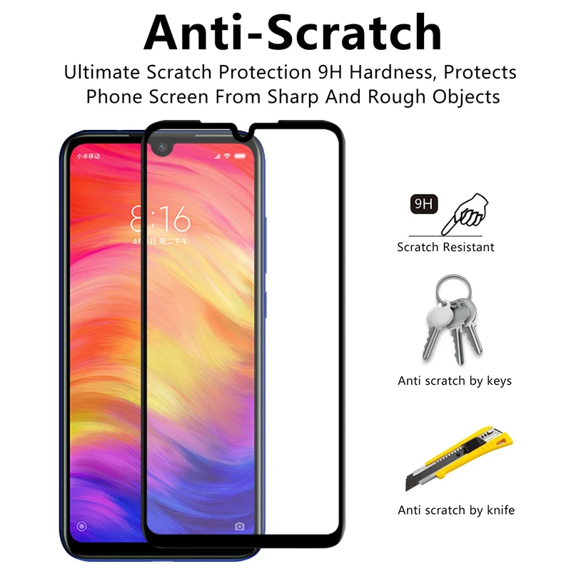 Стекло Redmy Note 7 на клеевой основе защита экрана Защитное стекло для xiaomi ksiomi xiomi Red mi