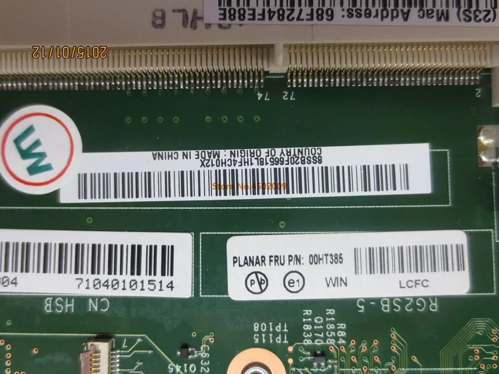 for lenovo X250 00HT385 laptop motherboard with i5-5300U DDR3L 100% tested work | Laptop Motherboard