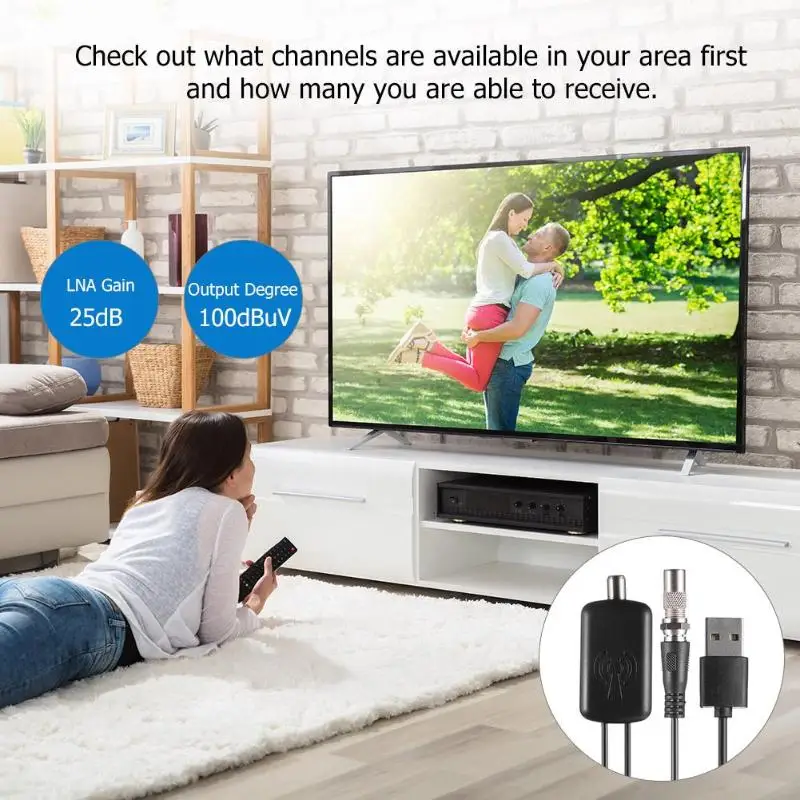 Высокое Усиление низкий уровень шума HD ТВ Антенна Усилитель сигнала антенна