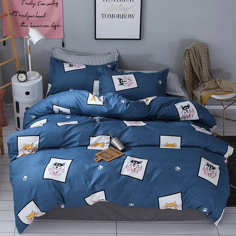 

Bedding Set luxury Animal Fox 3/4pcs Family Set Include Bed Sheet Duvet Cover Pillowcase Boy Room Decoration Bedspread 29