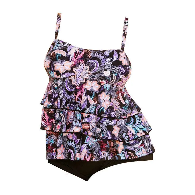 Женский купальник-бикини с пуш-ап подкладкой большого размера Цельный купальник