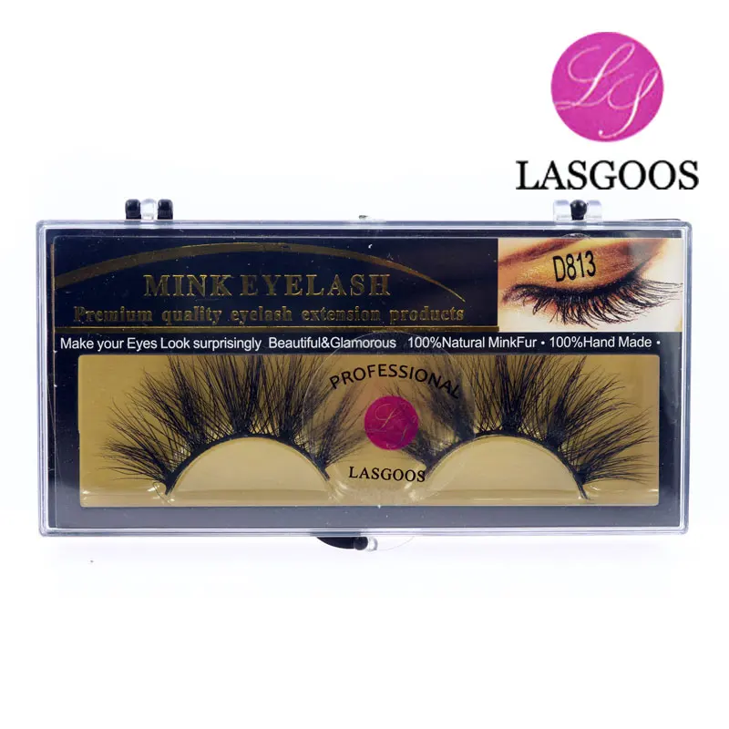 LASGOOS 2019 крест стиль D813 2 шт. норковые накладные ресницы диаметром 23 мм Длинные