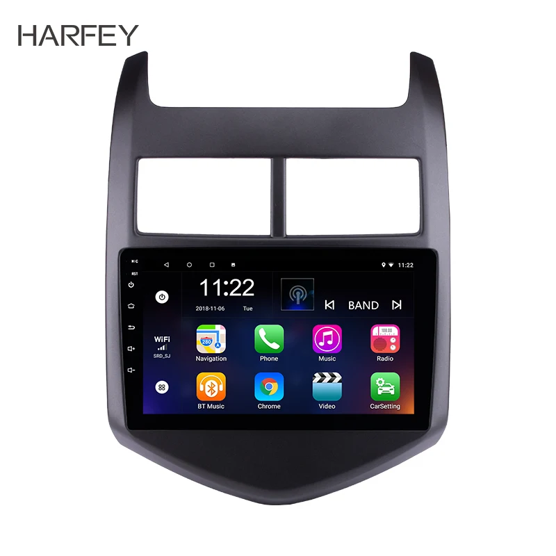 Harfey CAR Head Unit Radio Android 8.1 For 2010 2011-2013 Chevy Chevrolet AVEO 9 Inch 2Din Car GPS Multimedia Player TPMS DAB | Автомобили