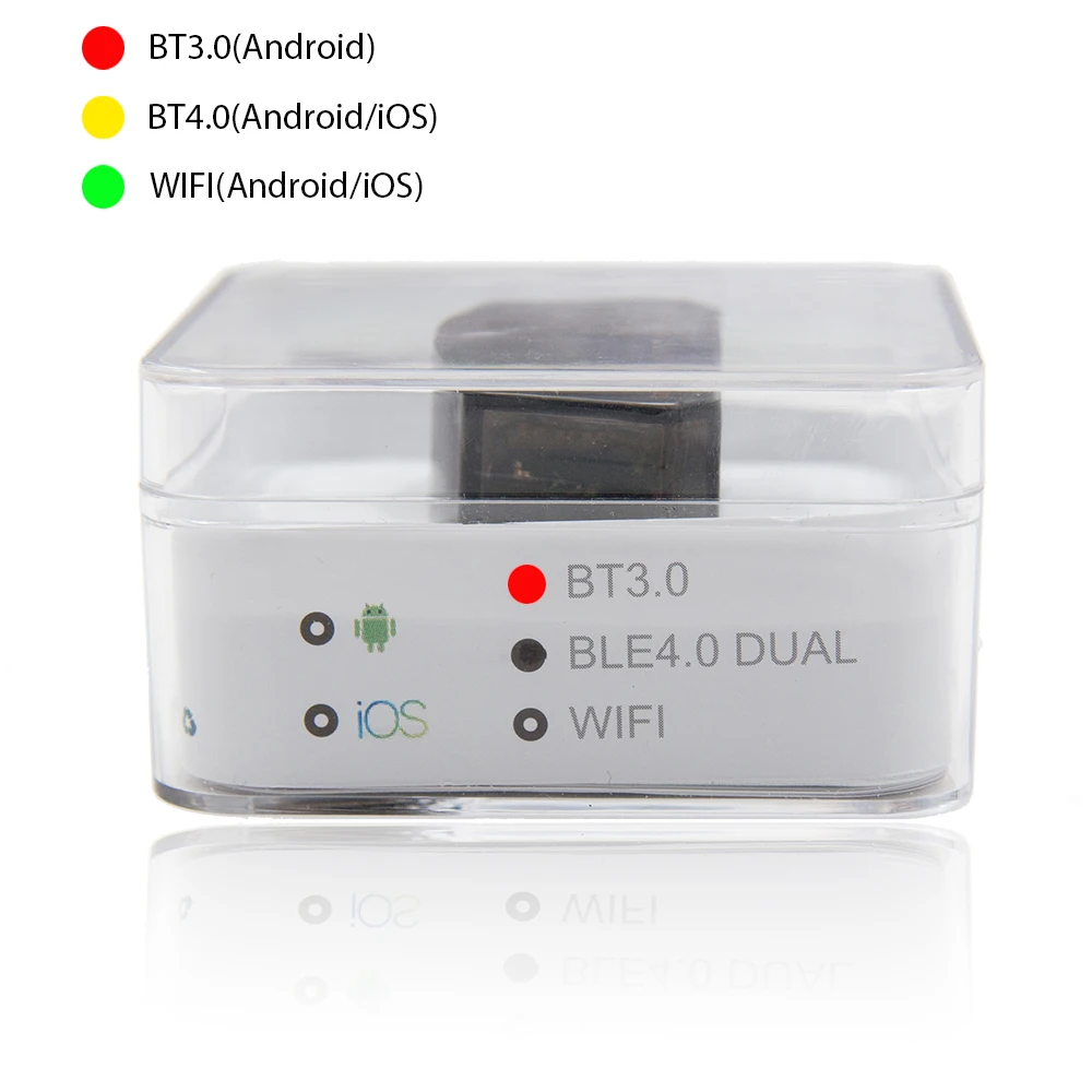 Автомобильный диагностический считыватель кодов ELM327 V2.1 WIFI / Bluetooth 4 0 OBD OBD2 для iOS iCar