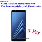 3 шт.лот для Samsung Galaxy A8 Plus (2018) A730F HD ПрозрачнаяАнтибликовая матовая Передняя защитная пленка для сенсорной пленки