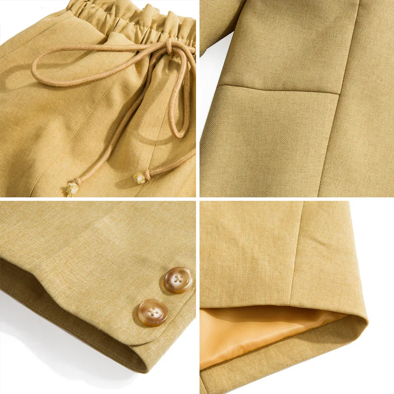 Женский костюм весна-осень 2019 Новый Свободный Повседневный широкие брюки два