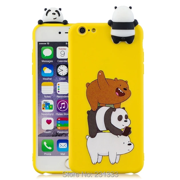 Мягкий ТПУ чехол C ku 3D с рисунком единорога панды для Iphone X XS MAX XR 8 7 PLUS I7 6 6S SE 5 5S Xiaomi