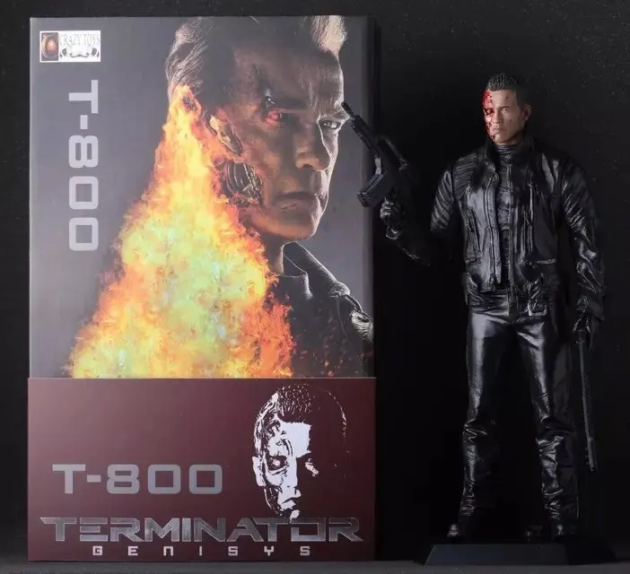 Фигурка Терминатора 1/6 шкала окрашенная фигурка с двумя пистолетами битва они