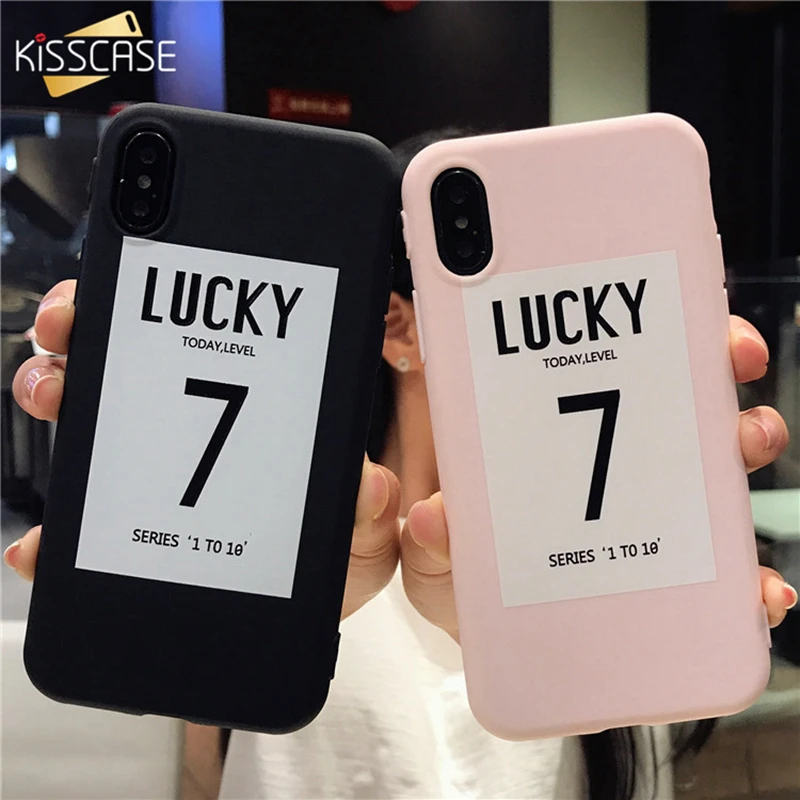 KISSCASE Lucky 7 Patterned Case For iPhone X 8 6 6S Soft TPU Phone Cases Plus Fashion Silicone Back Covers |