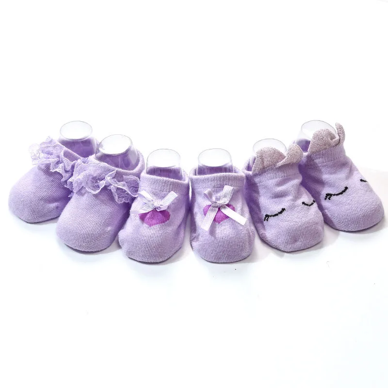 Newborn Baby Lace Bowknot Soft Girl Cotton Breathable Socks Kids Princess Cute Newborns Infants Toddler | Детская одежда и обувь