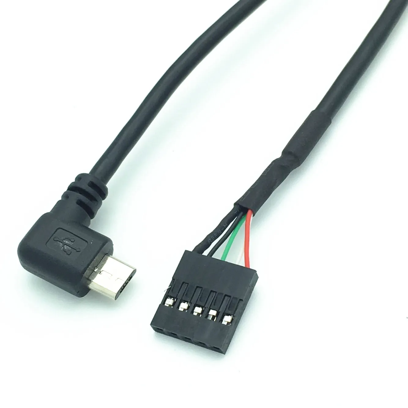 OPQ (2 Pack) 50 см 90 градусов правый угол Micro USB папа на 5 Pin Материнская плата Женский