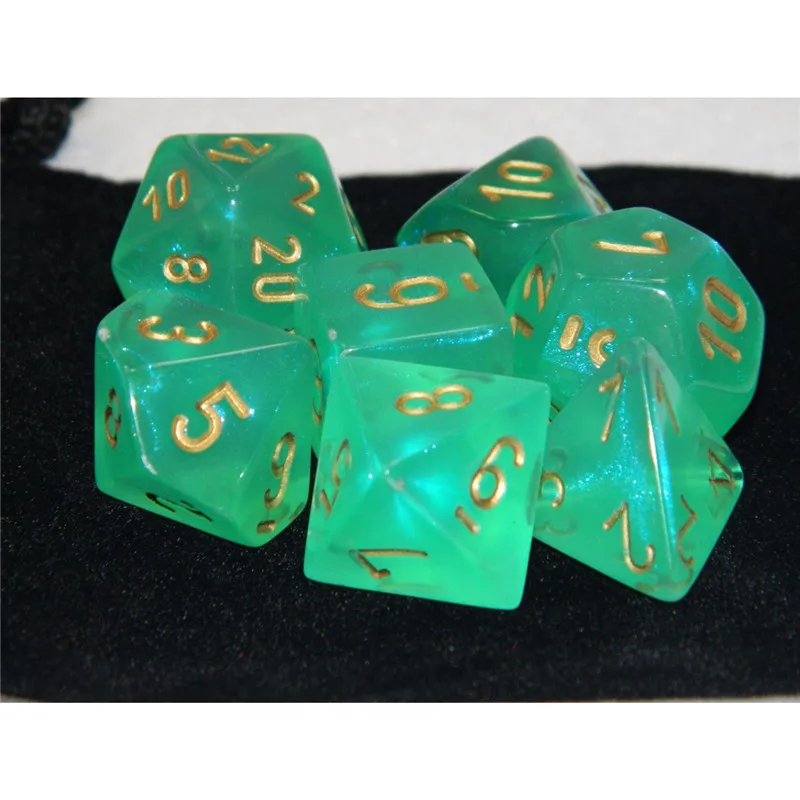 Высокое качество 7 шт./компл. многогранные кубики светильник зеленого цвета с