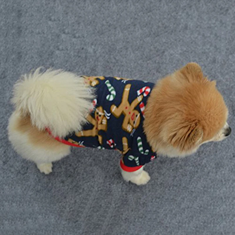Dog clothes Christmas cold protection warm small medium-size dog pet autumn winter sup | Дом и сад
