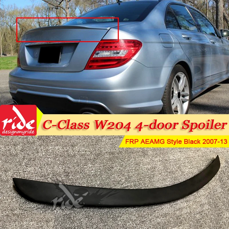W204 4 дверь хвост спойлер крыло AEAMG Стиль frp праймер черный для Bezn C Class C180 C200 C250