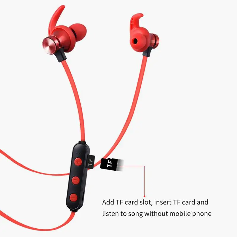 Беспроводные Bluetooth наушники с слотом для TF-карты, автомобиль и наушники для спорта.