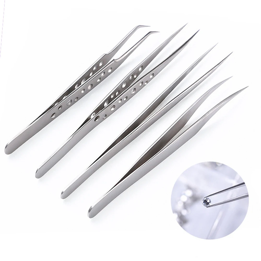 1 шт. изогнутые пинцеты для ресниц набор наращивания кусачки острый зажим макияж