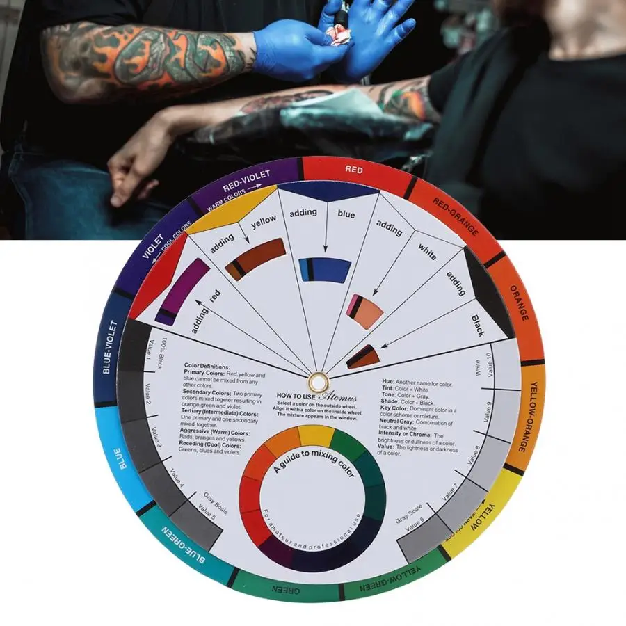 Фото Чернила для татуировки Таблица цветов татуировка пигмент разные цвета
