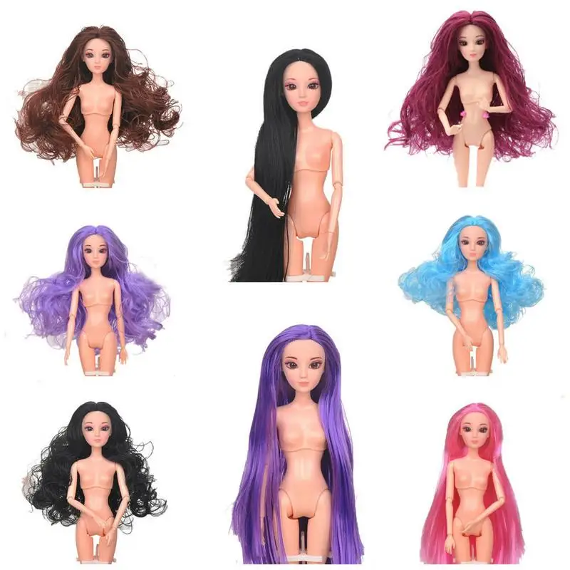 1/6 BJD шарнир Кукла Обнаженная тело 12 подвижные шарнирные DIY 3D голова Акриловые