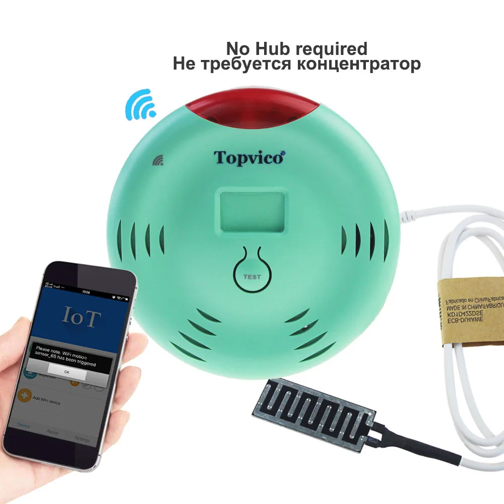 Wi Fi датчик утечки воды детектор сигнализации приложение управление беспроводной
