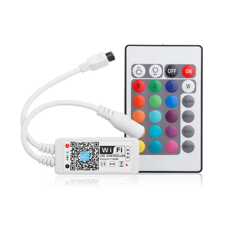 CLAITE LED Мини bluetooth WiFi RGB RGBW контроллер 24Key ИК пульт дистанционного управления для 3528