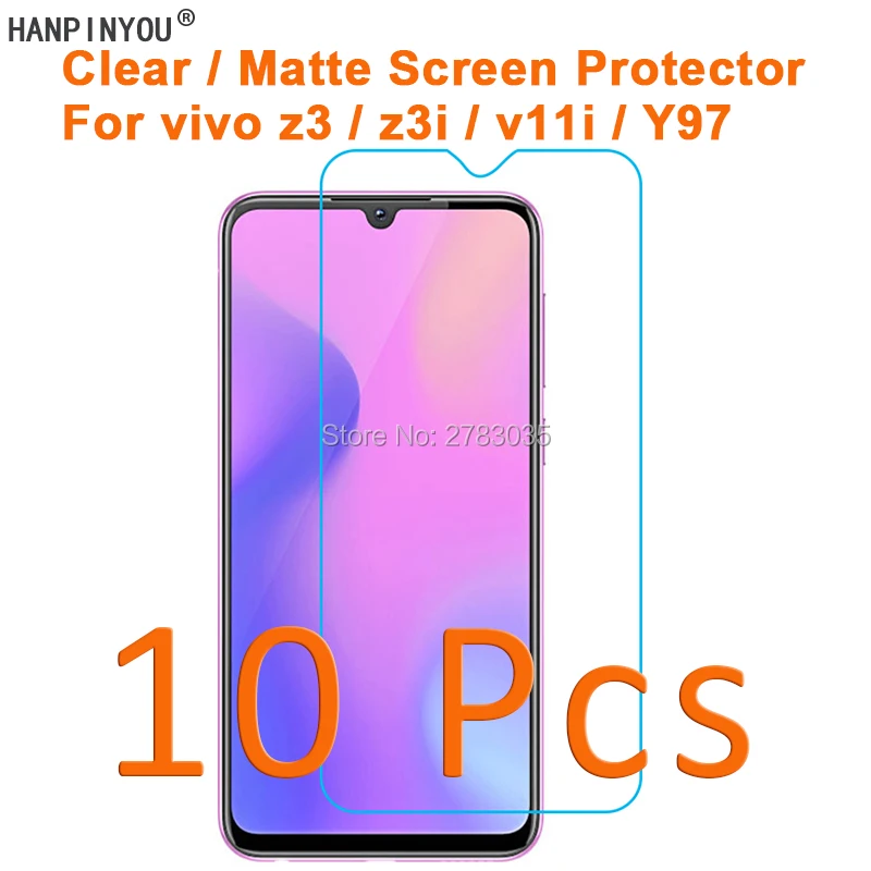 10 шт. для vivo v11/v11i/z3/z3i/Y97 6 3 &quotClear/анти ослепленная матовая Экран защитная плёнка