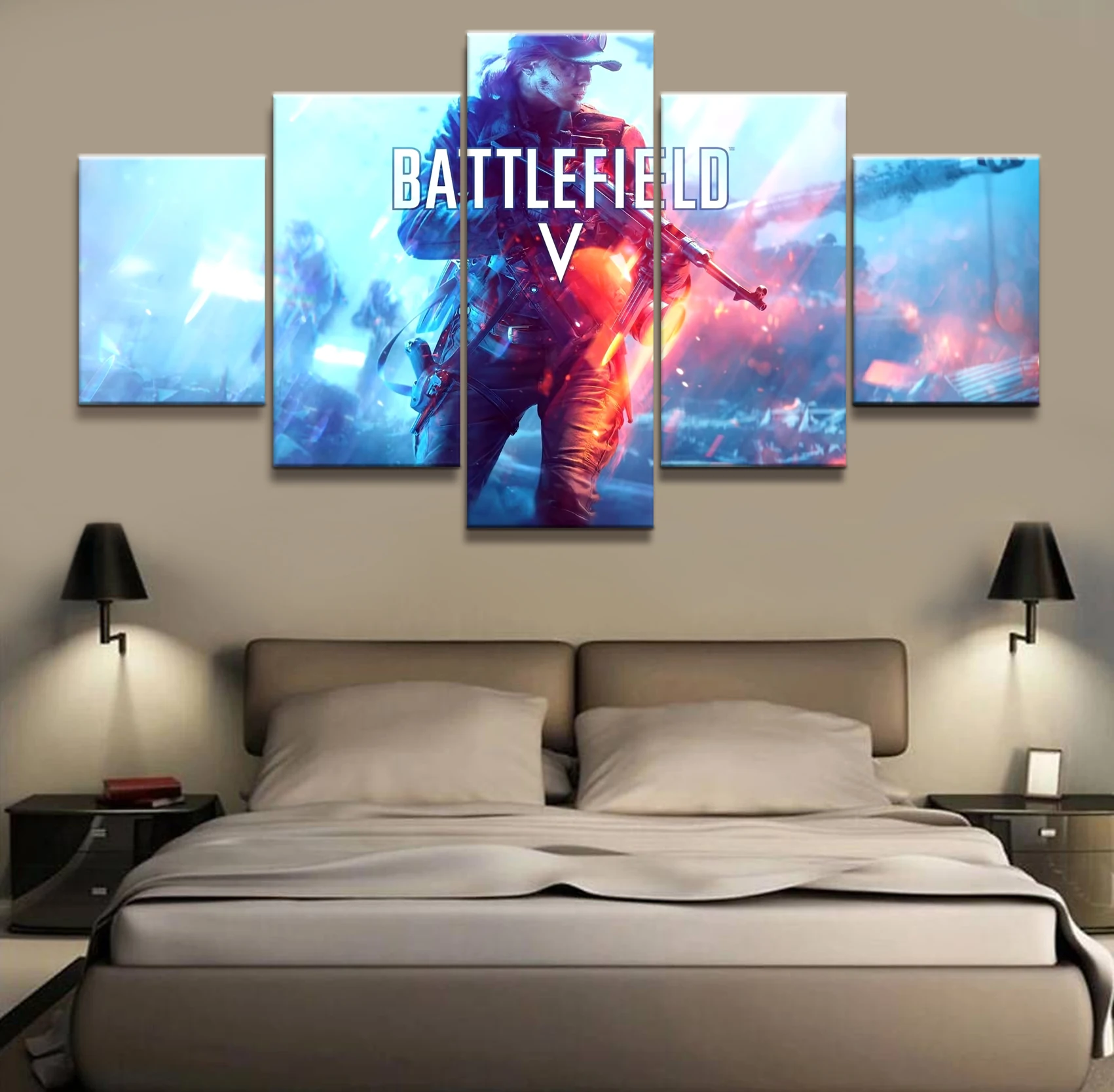 HD печатная игра battlefield 5 картина сценария шт Холст Искусство Печать декор комнаты