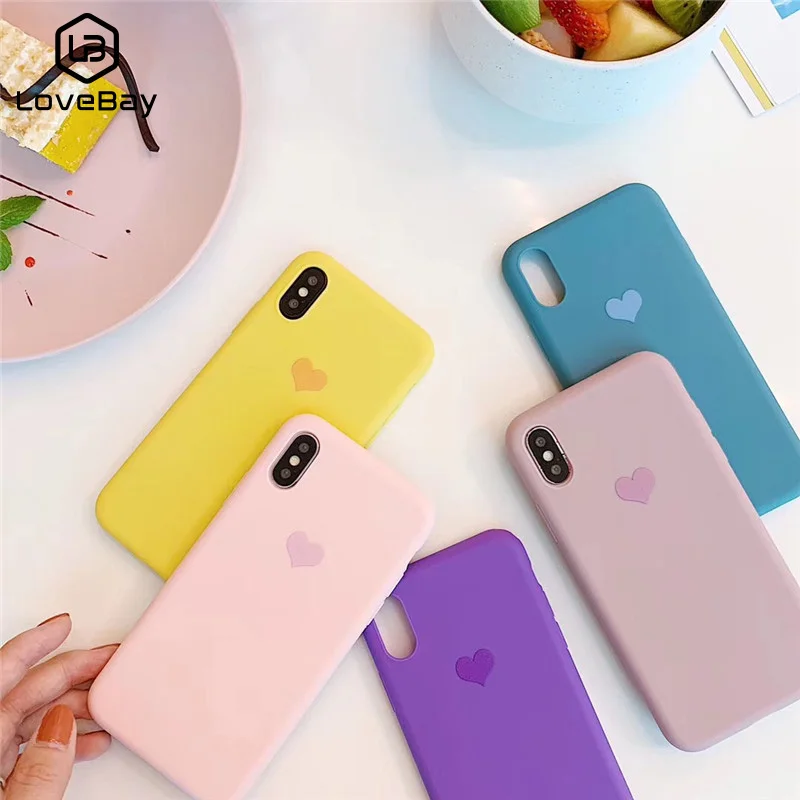Lovebay мягкий прекрасный чехол для iphone 8 7 6 6s Plus XS Max XR X Love с принтом сердца