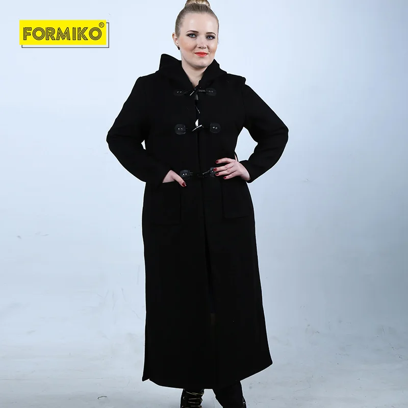 Formiko Новинка 2019 ветровка весна-осень 4XL. Женское повседневное пальто дафлкот с