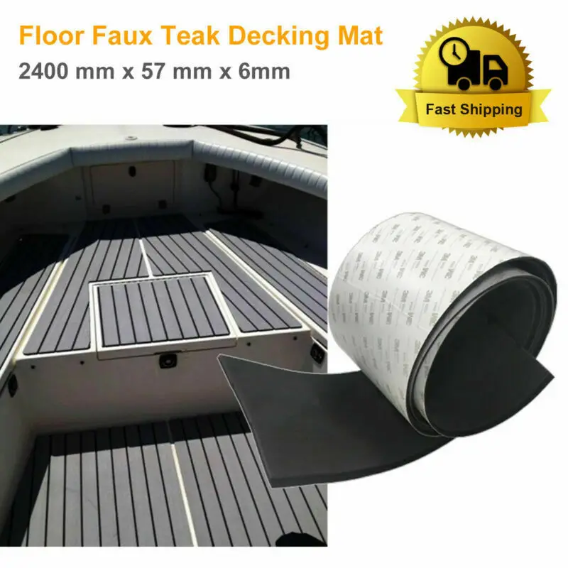 

EVA Carpet Marine Pad Foam Flooring Faux Teak Decking Mat Caravan RV Yacht Boat 240cm X 5.7cm X 0.6cm