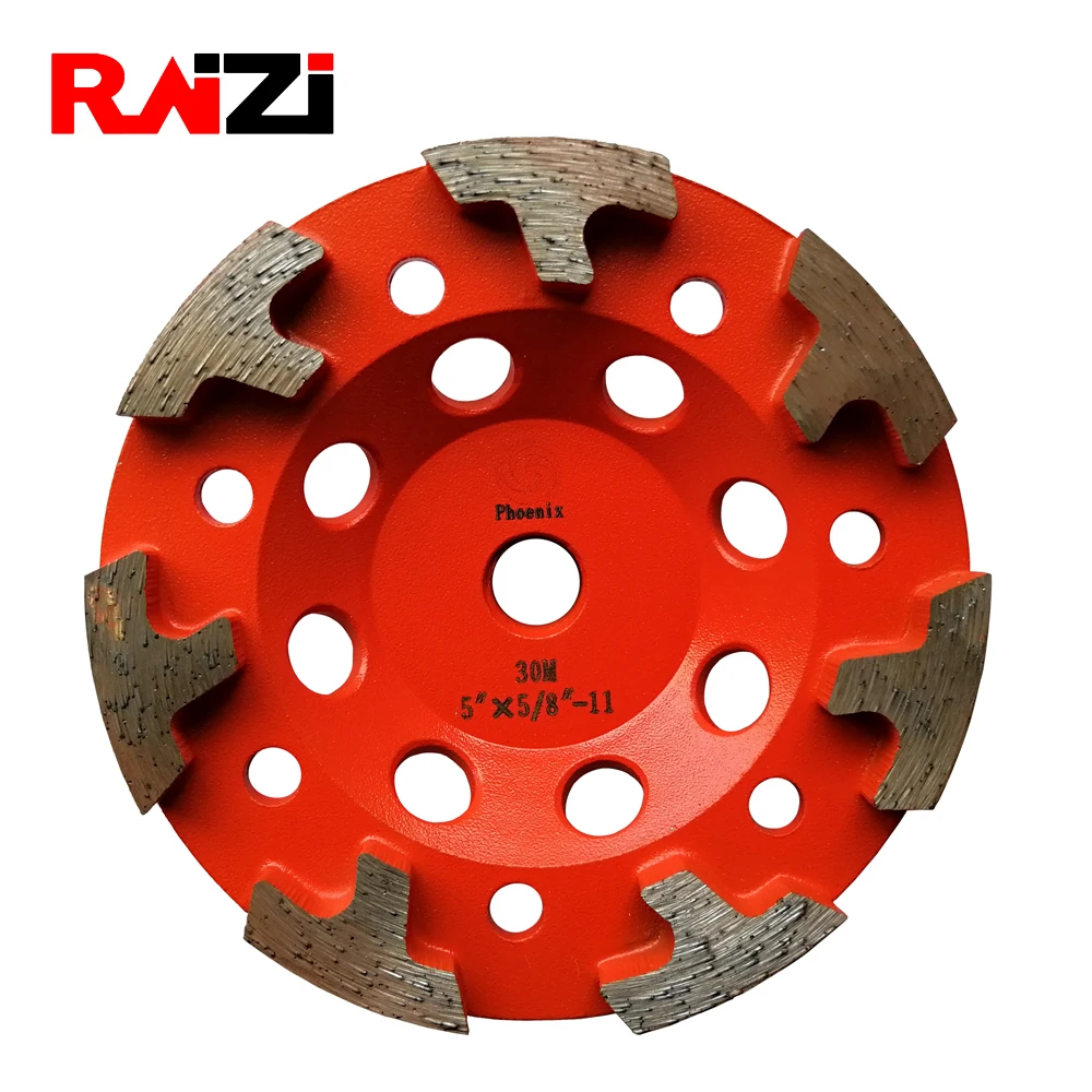 Raizi 5 7 дюймов Midium Bond 30 # бетонный алмазный шлифовальный станок для угловой