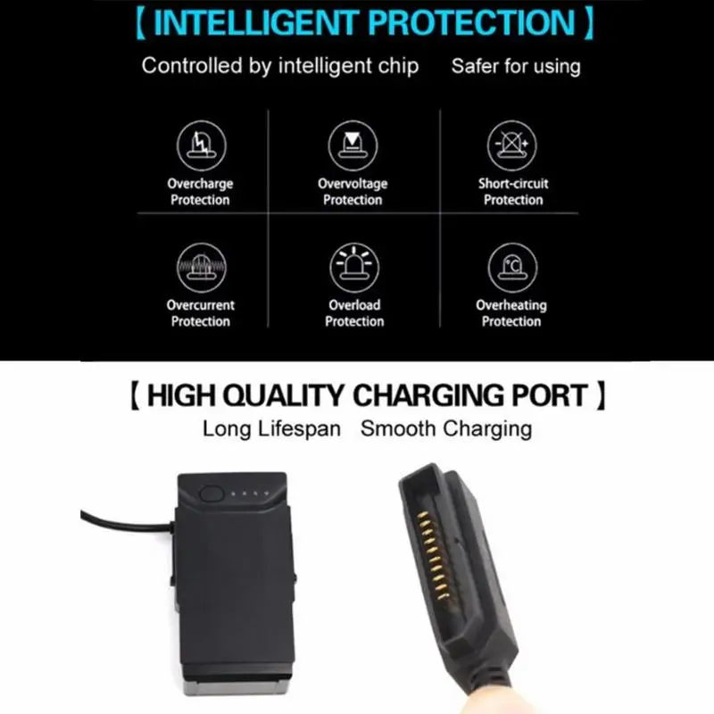 6 в 1 Зарядное устройство w/4 Порты Батарея + 2 зарядный концентратор usb для DJI Mavic