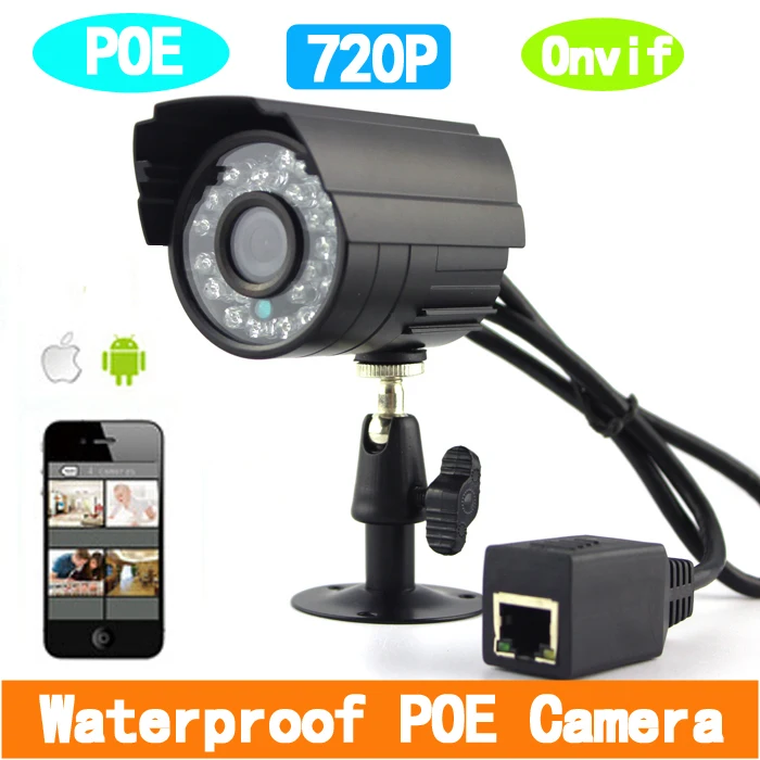 1280*720P МП ONVIF POE наружная Водонепроницаемая P2P IP камера сетевая со стандартным
