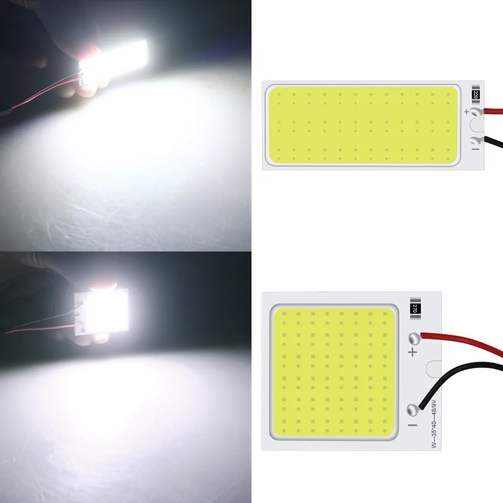 2 шт. T10 Cob 18 24 36 48 SMD Автомобильные светодиодные панели для автомобиля лампы чтения