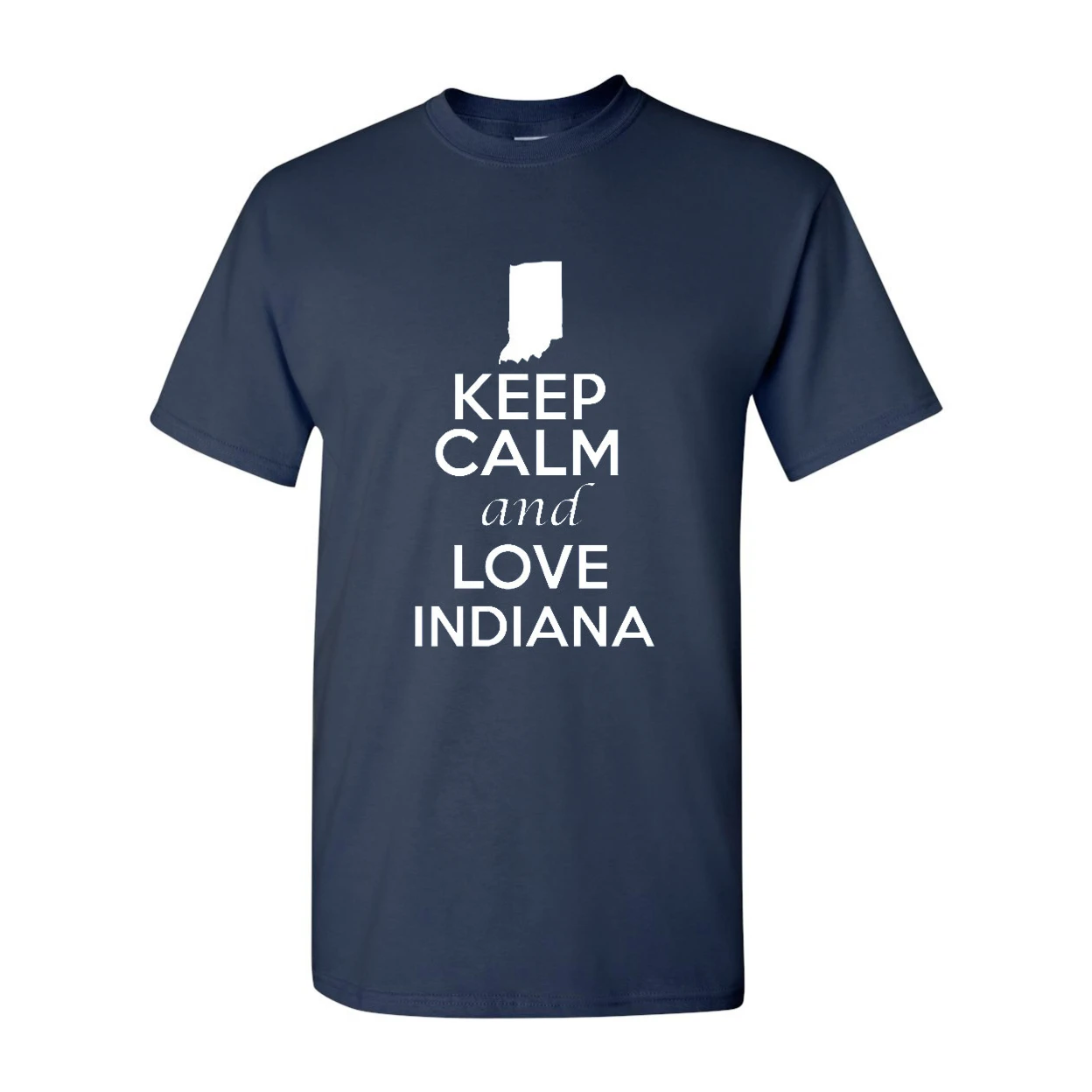 Keep Calm and Love Индиана взрослая Футболка Tee |