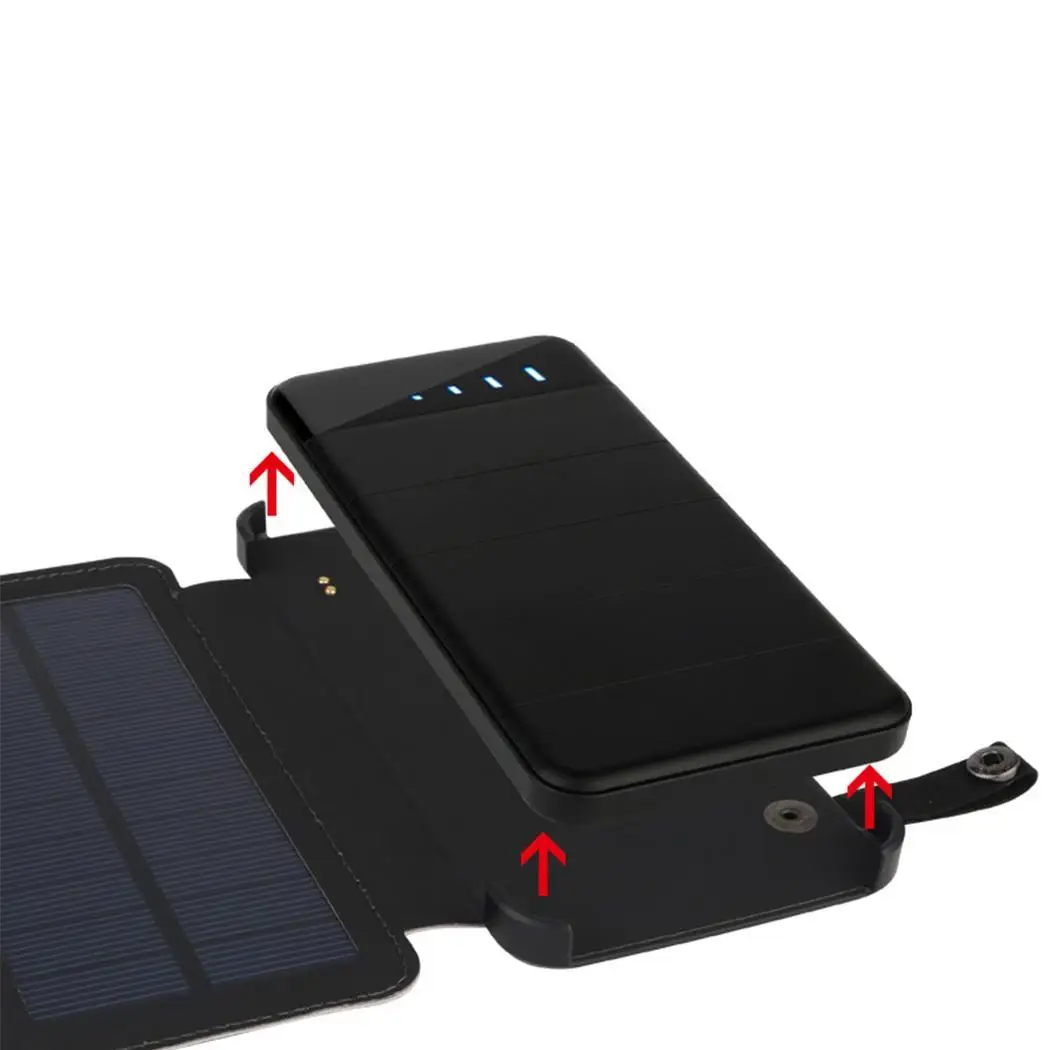 Общий 20000 mAh двойной USB солнечной энергии 5 V 2.1A Съемная панель 3 W 4 6 зарядная