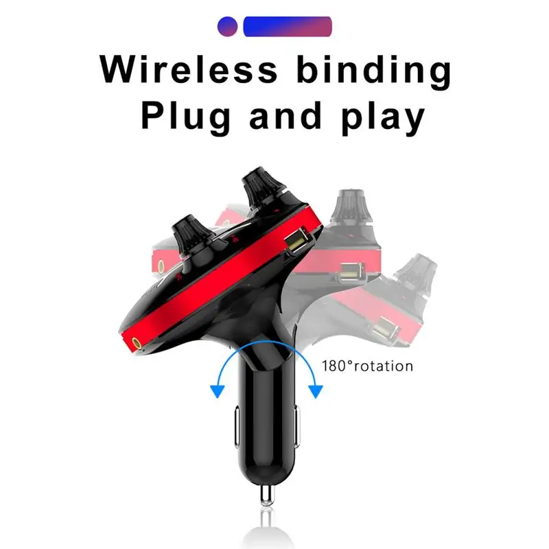 Автомобильный MP3 плеер FM радио Bluetooth двойной зарядка через usb Порты и разъёмы