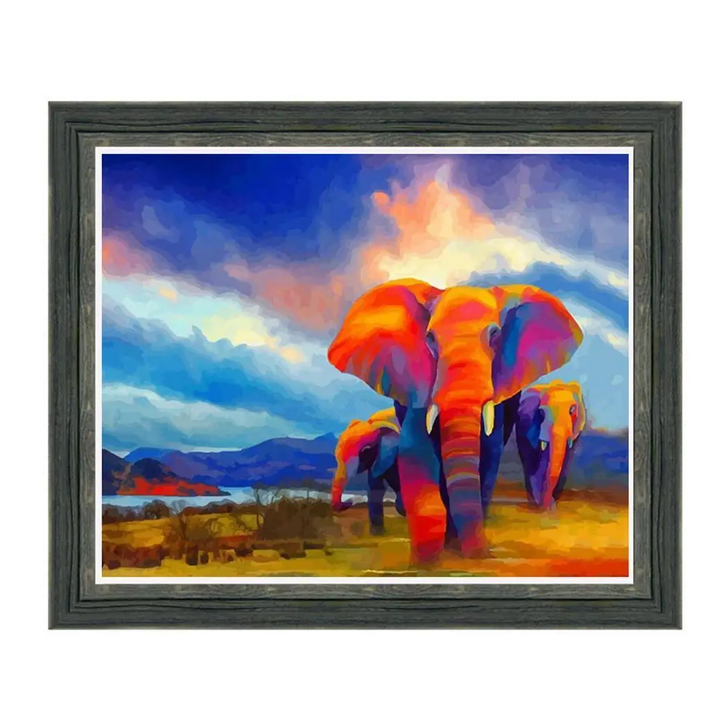Frameless Rectangle Animal Diy Hand-Painted Digital Oil Painting digital decoration oil painting. Set | Дом и сад