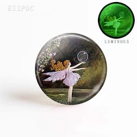 5pcs 1 pcs bubble ballet fairy luminous glass cabochon dome jewelry accessories set handmade making necklace anime
