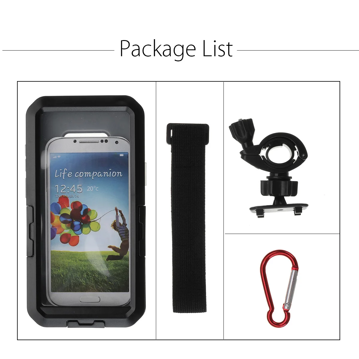Universal Bicycle Phone Holder Case IPX8 Waterproof Motorcycle Handlebar Clip Stand For Samsung S8/S9 Plus Shell Cover | Спорт и