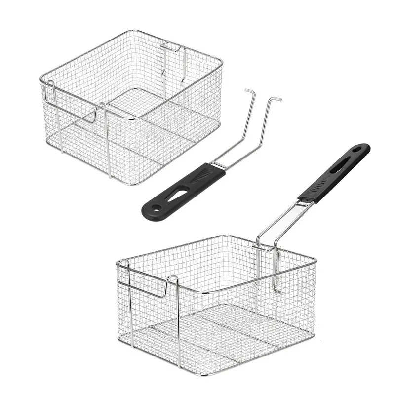 Домашняя коммерческая электрическая фритюрница для жарки хот-догов и крыльев курицы из нержавеющей стали с регулировкой температуры.