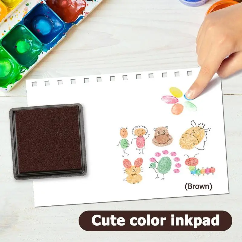 Отпечатков пальцев штамп с изображением площади Inkpad для DIY Записки карты бумага